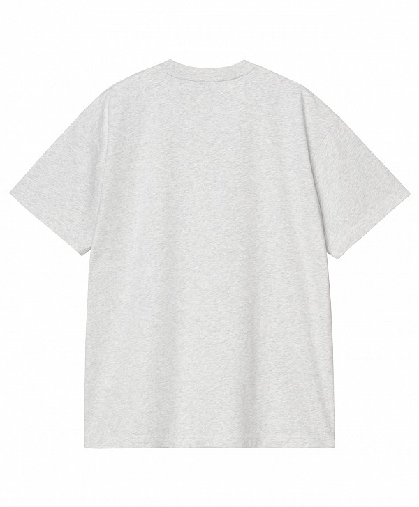 CARHARTT WIP III TEE ASH HEATHER HEAVY STONE WASHED
