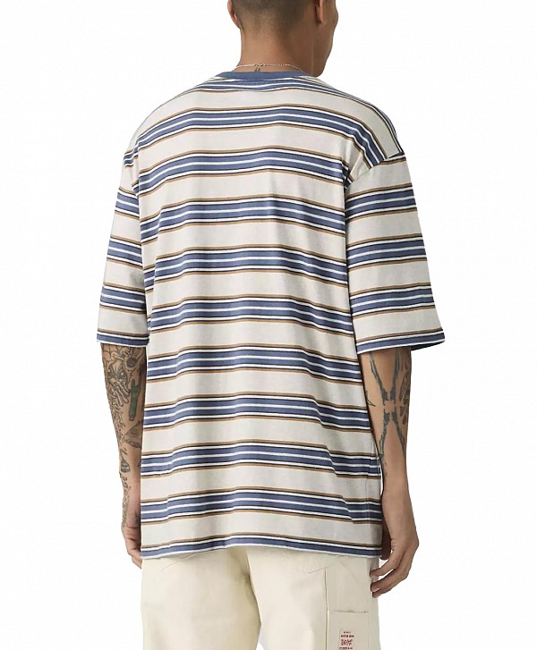 LEVI'S® WORKWEAR TEE CASPIAN STRIPE WHITE SAND HEATHER