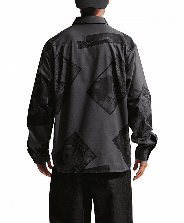 NIKE SB MISS YOU BUTTON-UP SHIRT ANTHRACITE