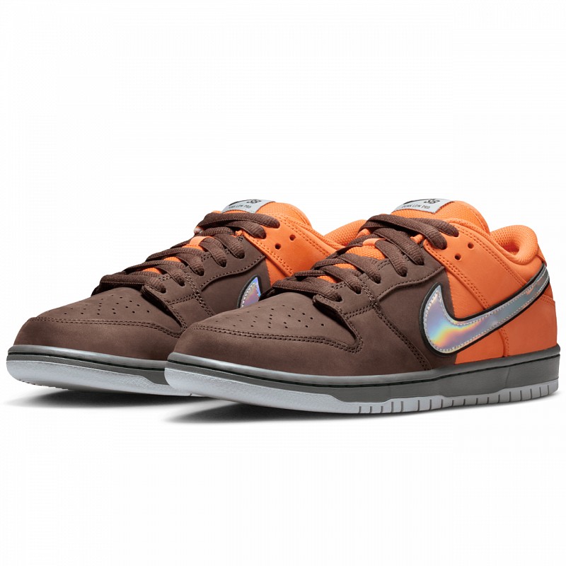 NIKE SB DUNK LOW PRO MUNI FAST PASS SAFETY ORANGE/WOLF GREY-BAROQUE BROWN