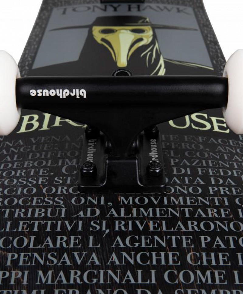 BIRDHOUSE HAWK PLAGUE DOCTOR STAGE 3 COMPLETE SKATEBOARD 8 BLACK