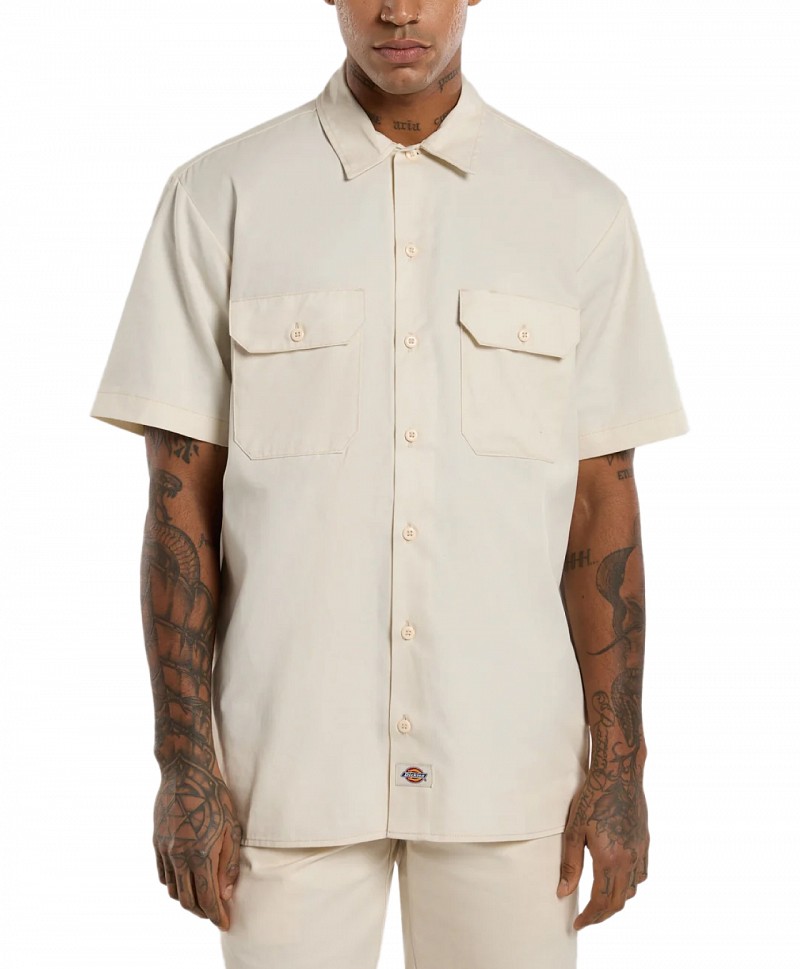 DICKIES SHORT SLEEVE WORK SHIRT WHITECAP GRAY