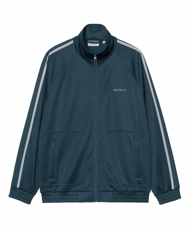 CARHARTT WIP BOLAR SWEAT JACKET BLUE RIVER/MIRROR