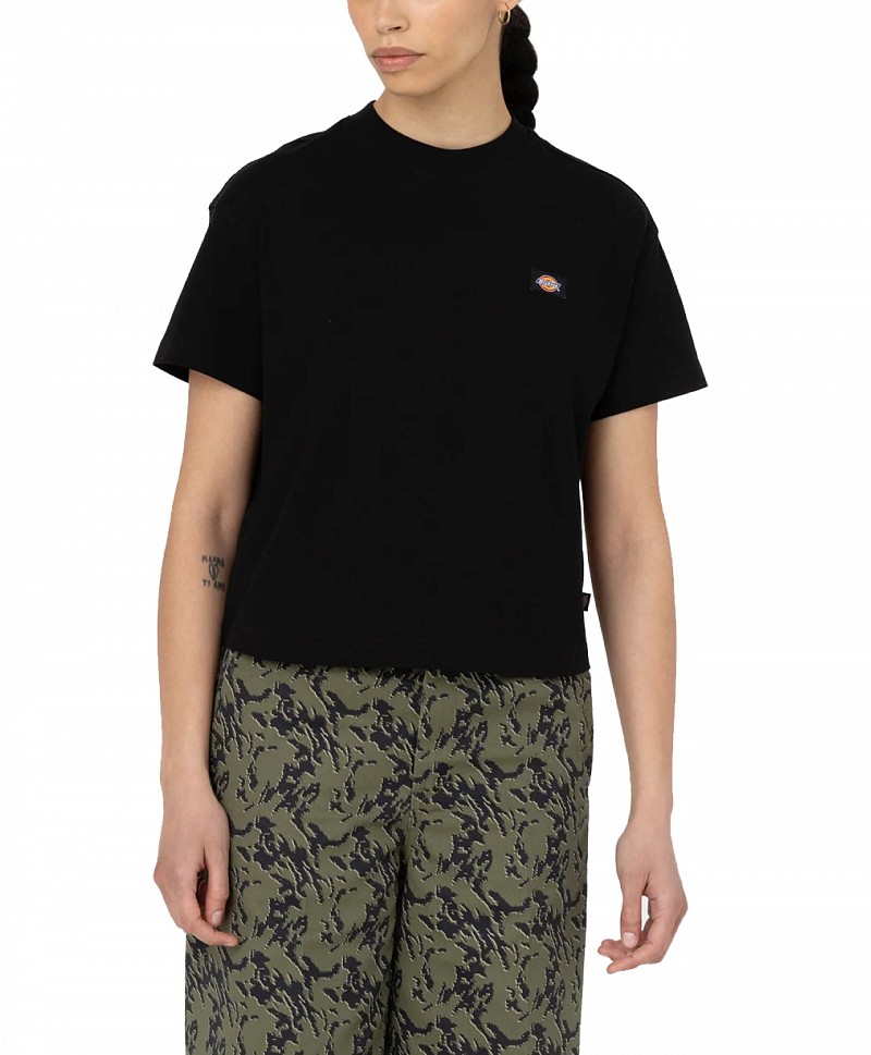 DICKIES WOMENS OAKPORT BOXY TEE BLACK