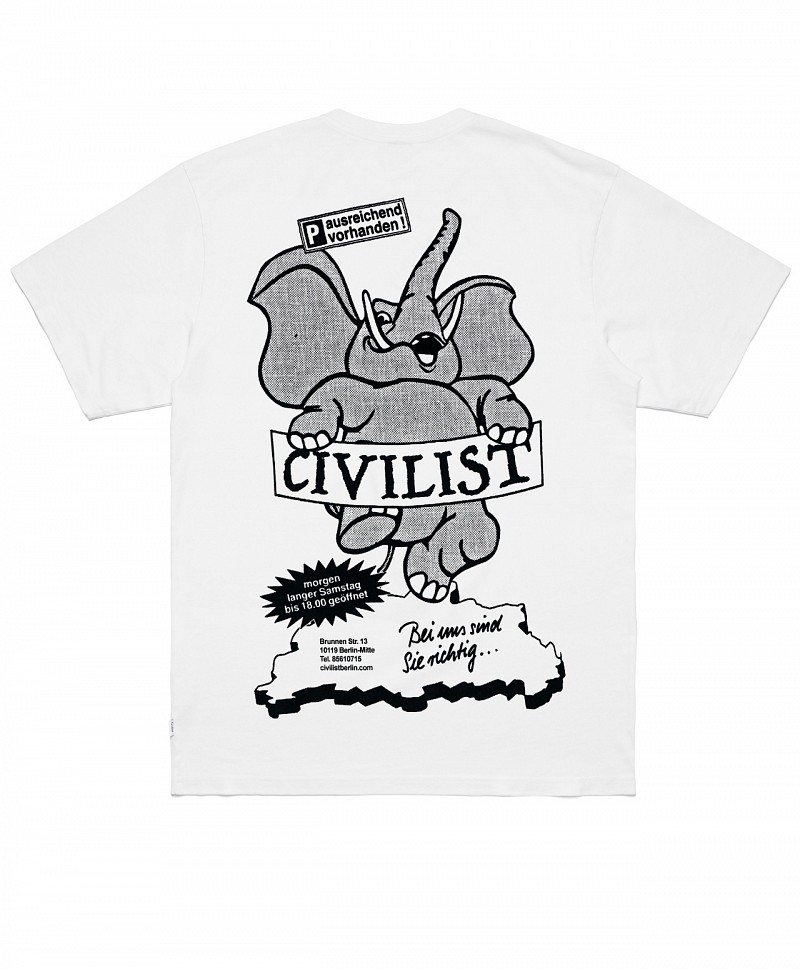 CIVILIST ELEPHANT TEE WHITE