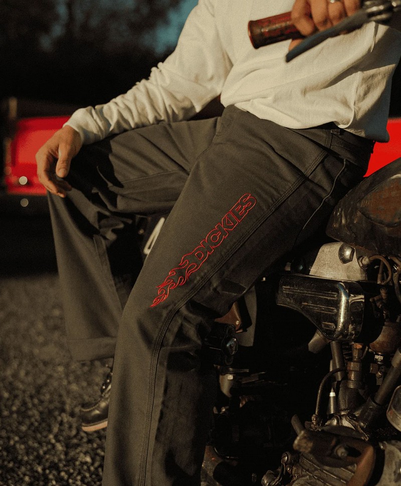 DICKIES X NASHPORT DOUBLE KNEE CANVAS PANTS CHARCOAL
