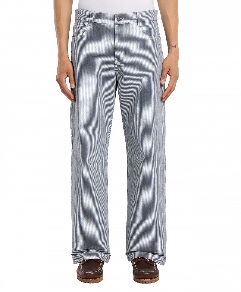 DICKIES HICKORY LOOSE STRAIGHT CARPENTER PANTS RETRO INDIGO