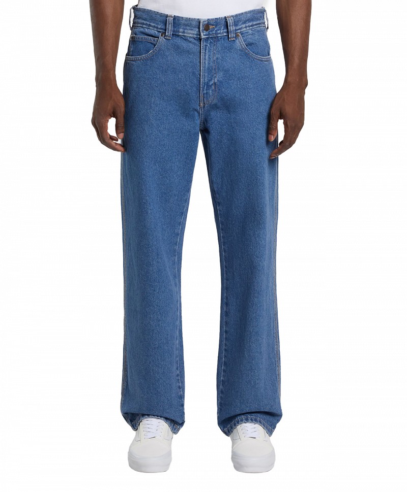 DICKIES 954 RELAXED STRAIGHT WORK DENIM PANTS CLASSIC BLUE