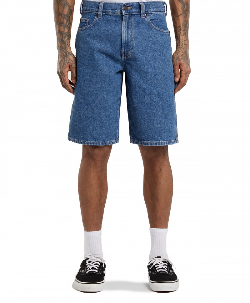 DICKIES 993 11 INCH CARPENTER DENIM SHORTS CLASSIC BLUE