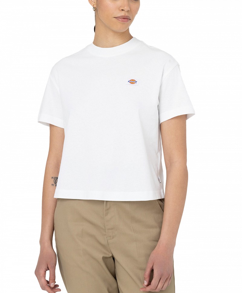 DICKIES WOMENS OAKPORT BOXY TEE WHITE
