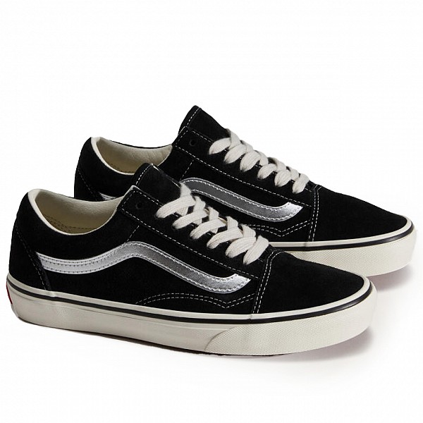 VANS OLD SKOOL METALLIC SIDESTRIPE BLACK/SILVER