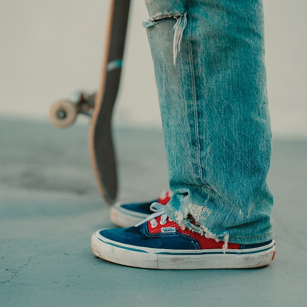 VANS SKATE ERA BLUE/RED
