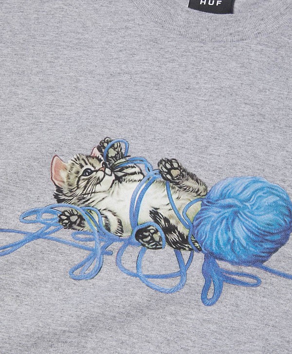 HUF PAWS TEE HEATHER GREY