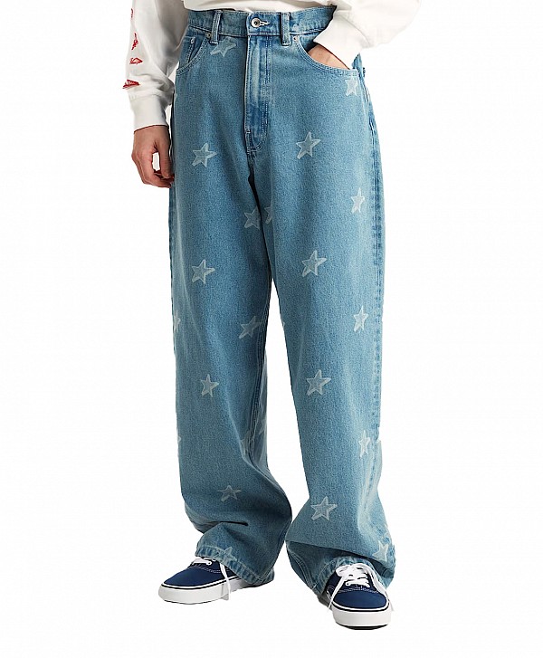 VANS CHECK-5 BAGGY DENIM STARMARKED PANTS STONEWASH/BLUE