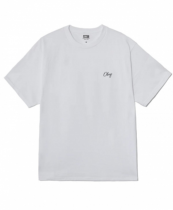 OBEY PAPER ROSE TEE WHITE
