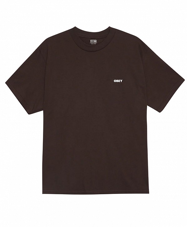 OBEY EXCLAMATION TEE JAVA BROWN