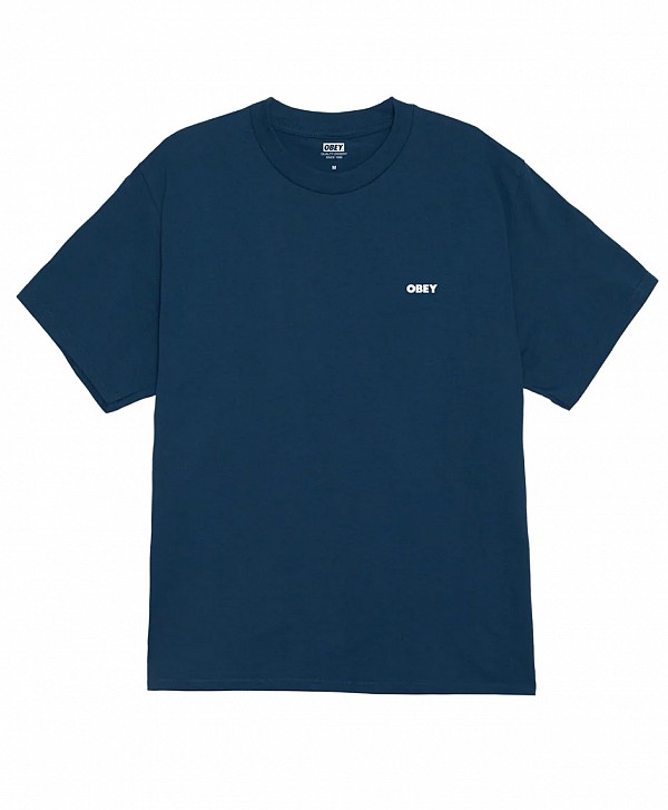 OBEY EXCLAMATION TEE HARBOR BLUE