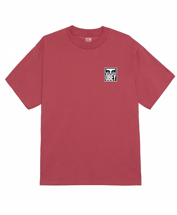 OBEY EYES ICON II TEE MINERAL RED