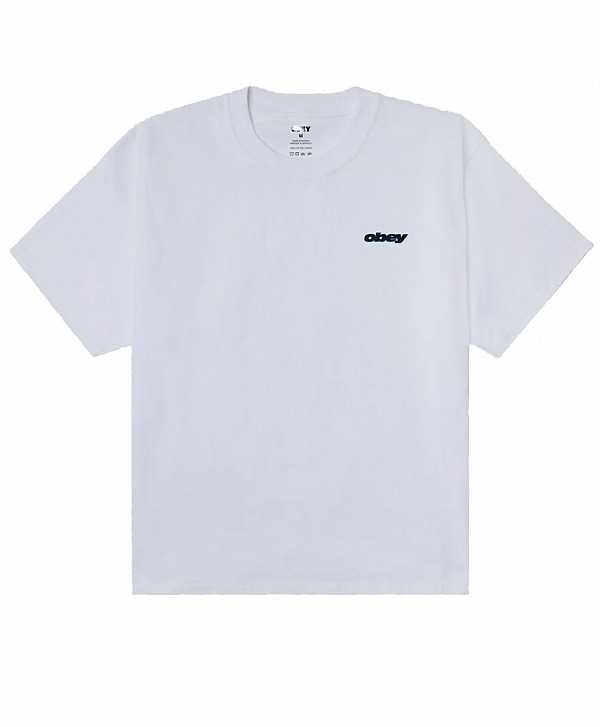 OBEY LIPS TEE WHITE