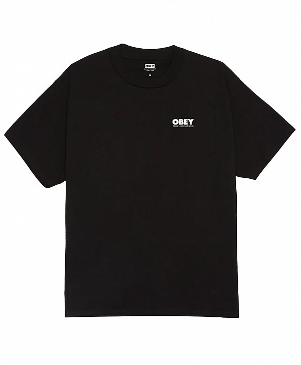 OBEY GLOBAL SYSTEMS TEE BLACK