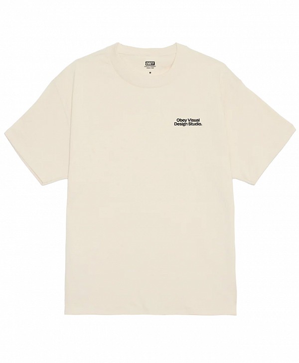 OBEY VISUAL DESIGN STUDIO TEE CREAM