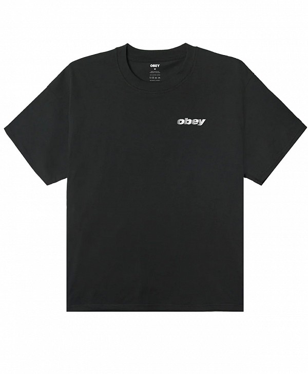 OBEY EXPORTS TEE VINTAGE BLACK