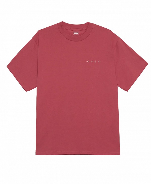 OBEY ARCHITECTURE OF THE UNIVERSE TEE MINERAL RED