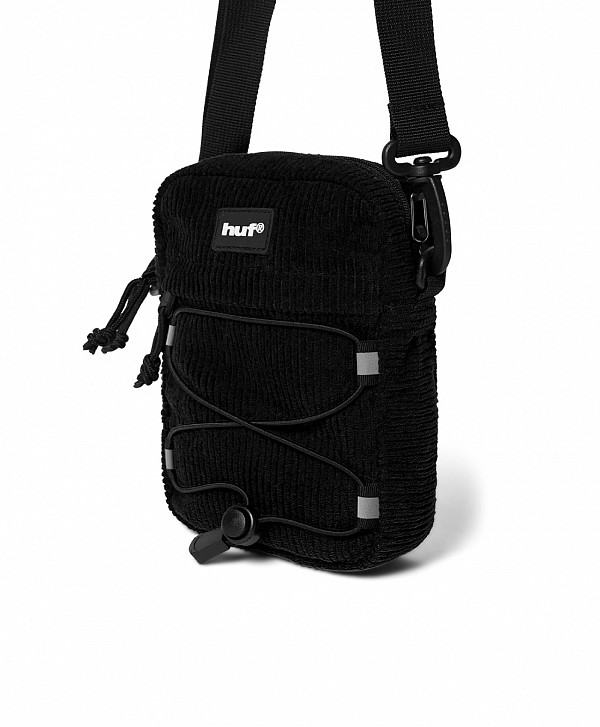 HUF CORDUROY BOWERY SIDE BAG BLACK