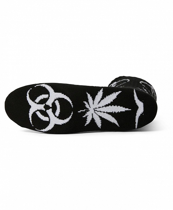 HUF SECTOR PLANTLIFE SOCKS BLACK
