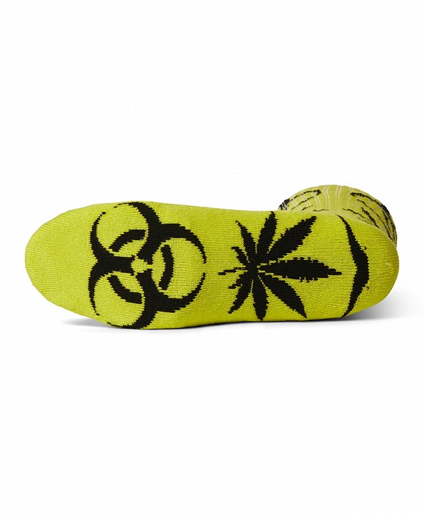 HUF SECTOR PLANTLIFE SOCKS SAFETY GREEN
