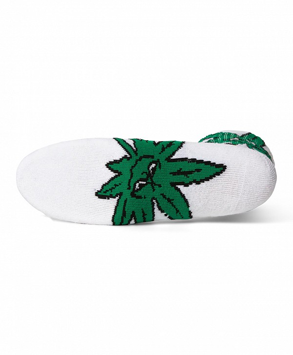 HUF GREEN BUDDY STAR SIGN SOCKS WHITE