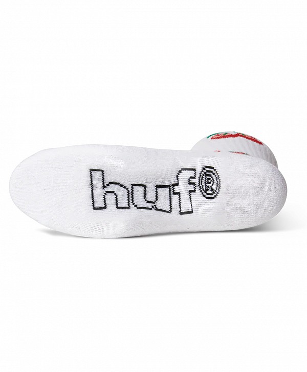 HUF CHERRY BOMB CREW SOCKS WHITE