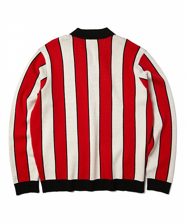 HUF MIDFIELD JERSEY SWEATER RED