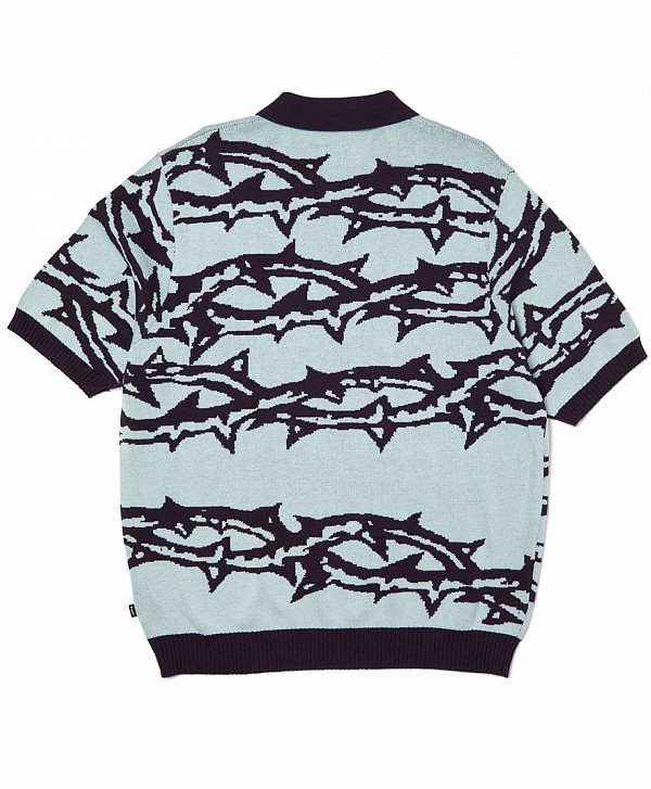 HUF FANTASIES KNIT TOP LIGHT BLUE