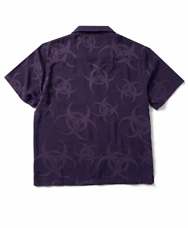 HUF SECTOR JACQUARD SHIRT DARK BERRY