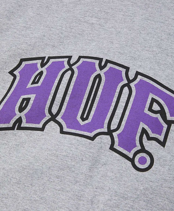 HUF CLASSIC ARCH TEE HEATHER GREY