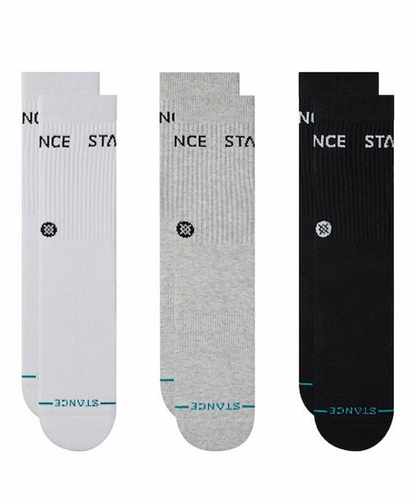 STANCE ORIGIN CREW SOCKS 3-PACK MULTI