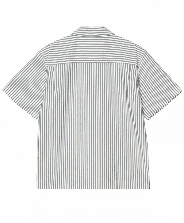 CARHARTT WIP LEAVEL SHIRT LEAVEL STRIPE BLUE RIVER/WAX
