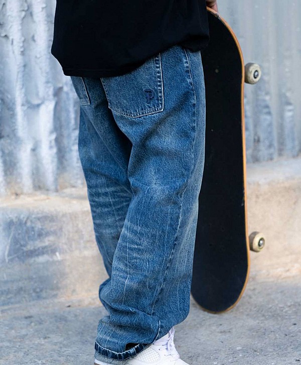 PRIMITIVE SHIBUYA 5 POCKET DENIM PANTS BLUE