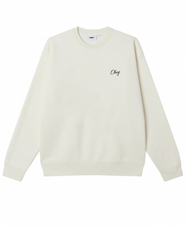 OBEY PAPER ROSE CREW OFF WHITE