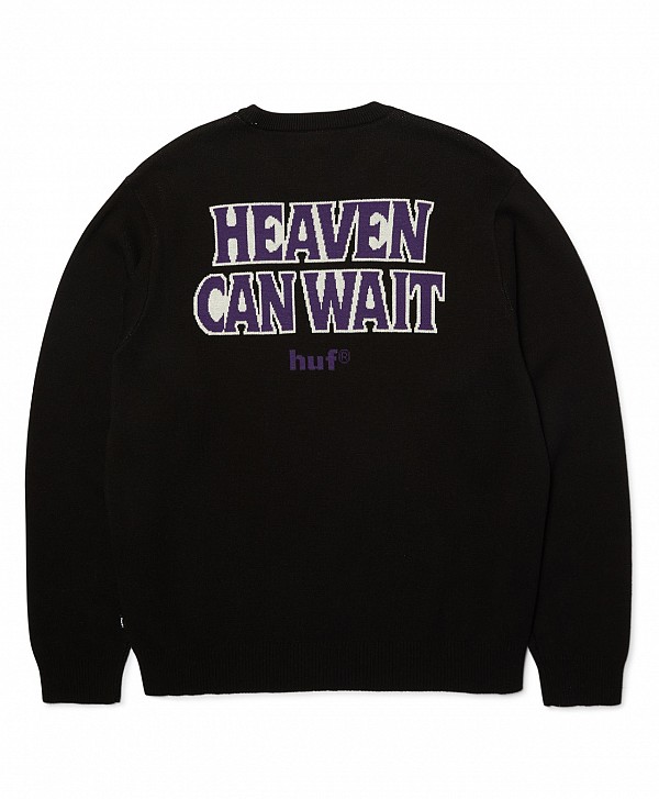 HUF HEAVEN CAN WAIT SWEATER BLACK
