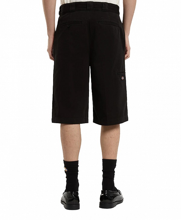 DICKIES 247 13 INCH WORK SHORT BLACK GARMENT DYED