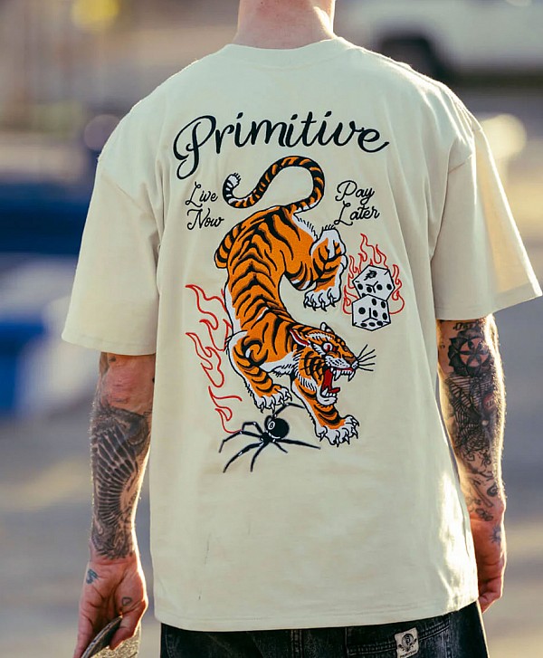 PRIMITIVE BIG CITY HEAVYWEIGHT TEE CREAM