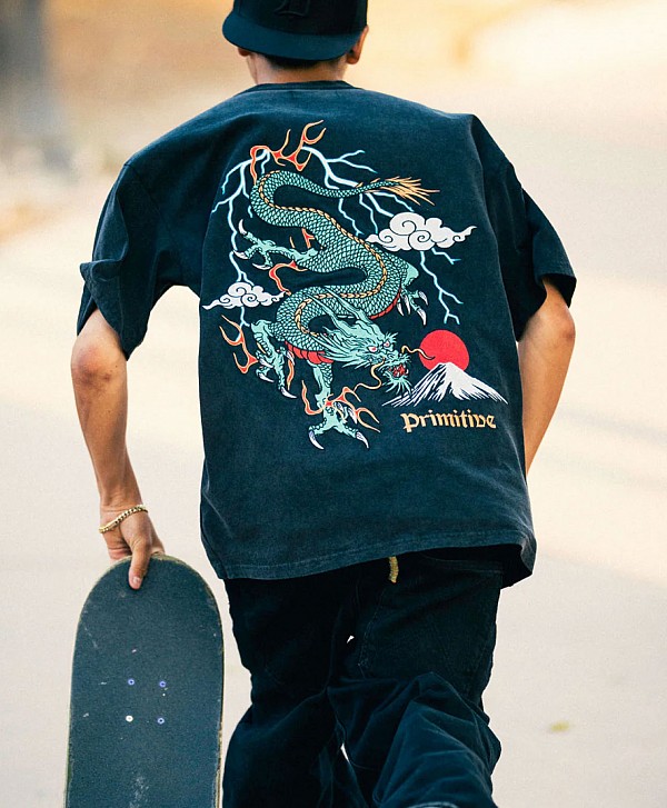 PRIMITIVE MELTDOWN HEAVYWEIGHT TEE BLACK