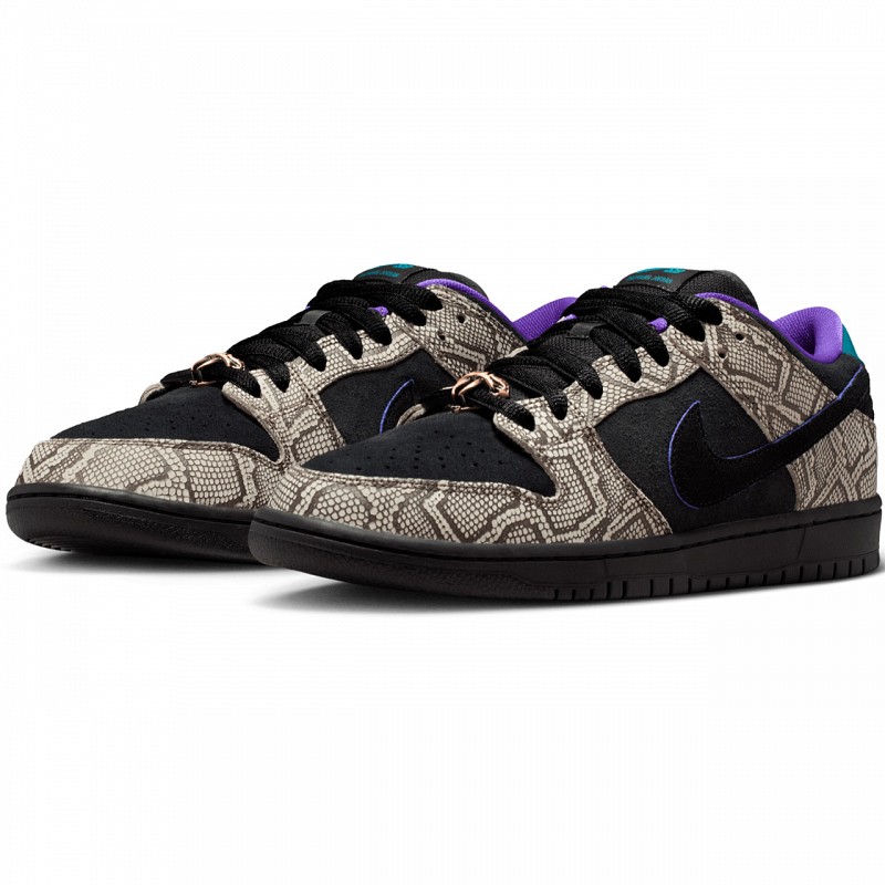 NIKE SB DUNK LOW PRO X DASHAWN JORDAN STRING/BLACK-BRIGHT SPRUCE-FIERCE PURPLE