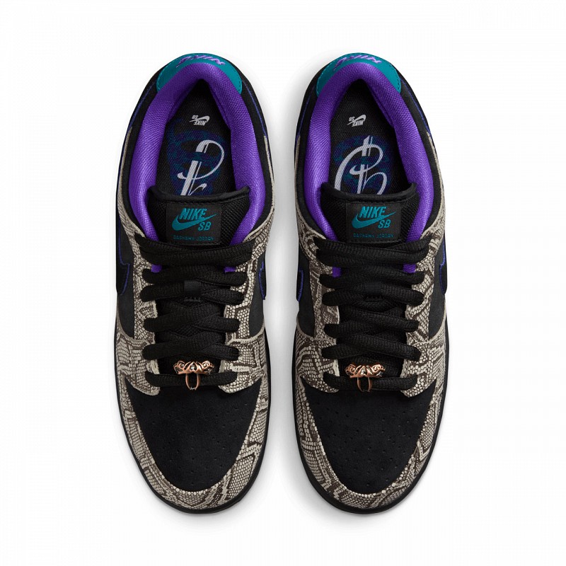 NIKE SB DUNK LOW PRO X DASHAWN JORDAN STRING/BLACK-BRIGHT SPRUCE-FIERCE PURPLE