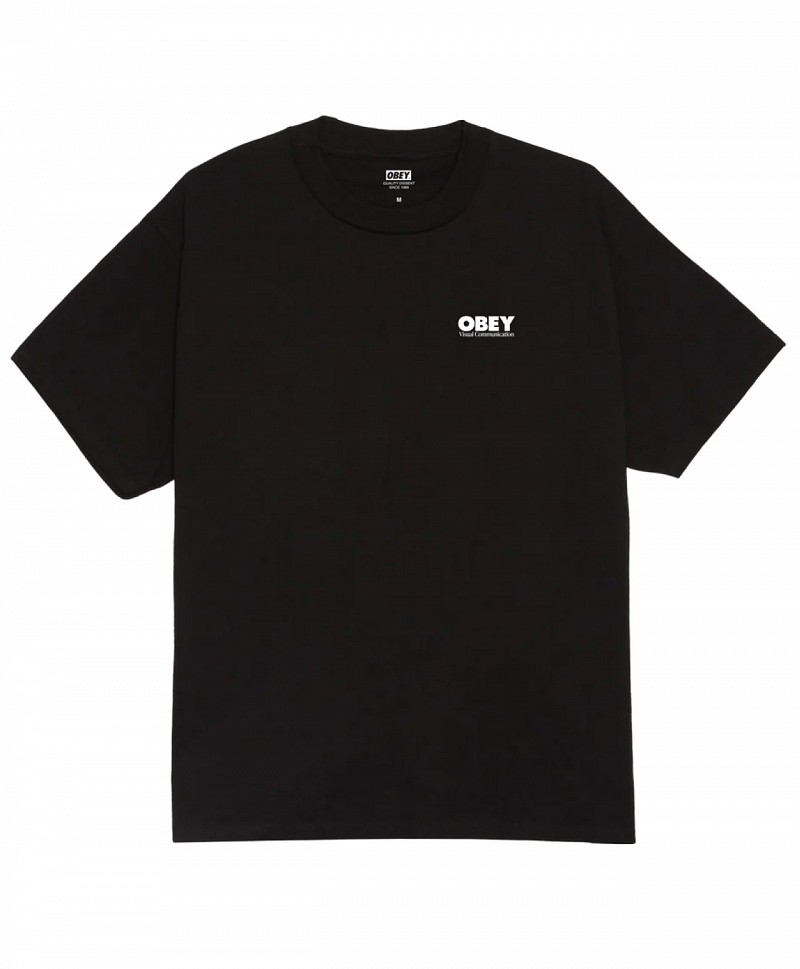 OBEY GLOBAL SYSTEMS TEE BLACK
