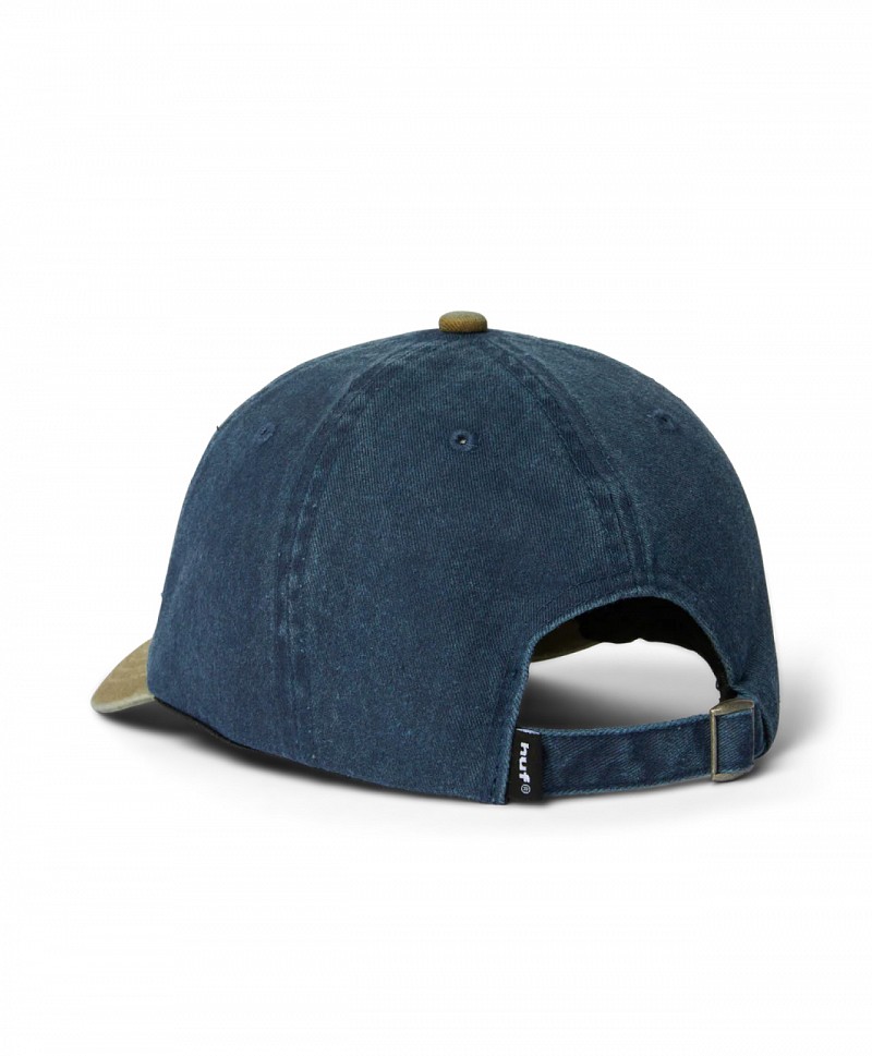 HUF TWO TONE 89 WASHED 6 PANEL HAT NAVY