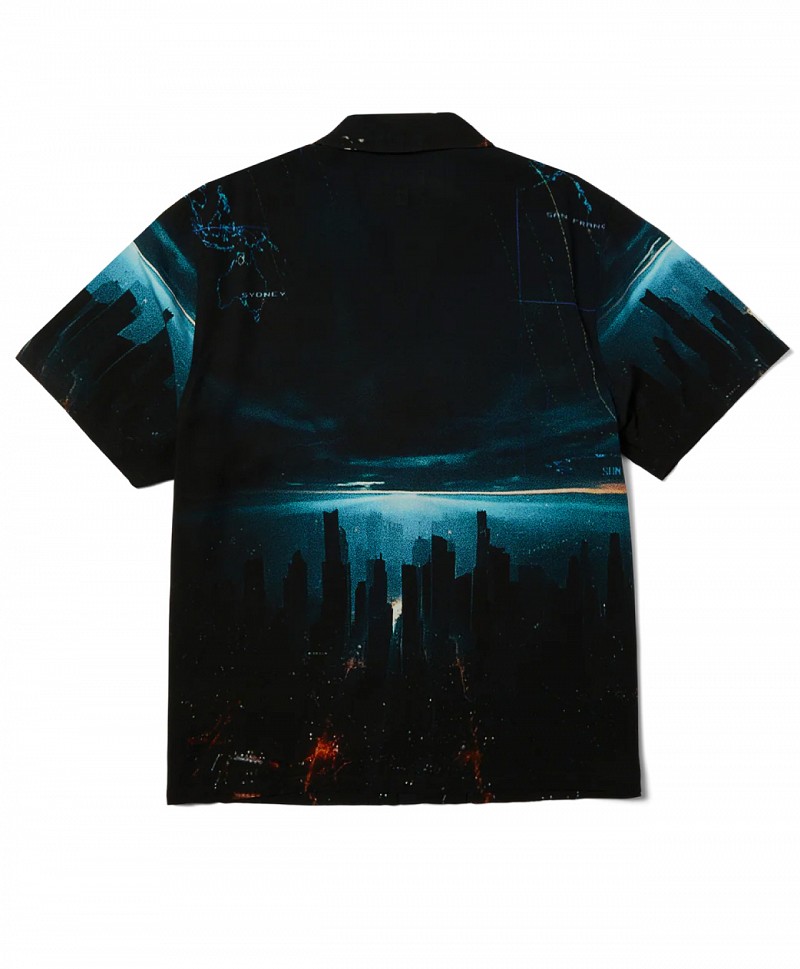 HUF GROUND CONTROL RESORT SHIRT BLACK