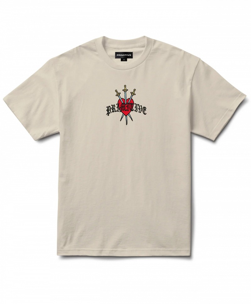 PRIMITIVE TRIUMPH HEAVYWEIGHT TEE CREAM